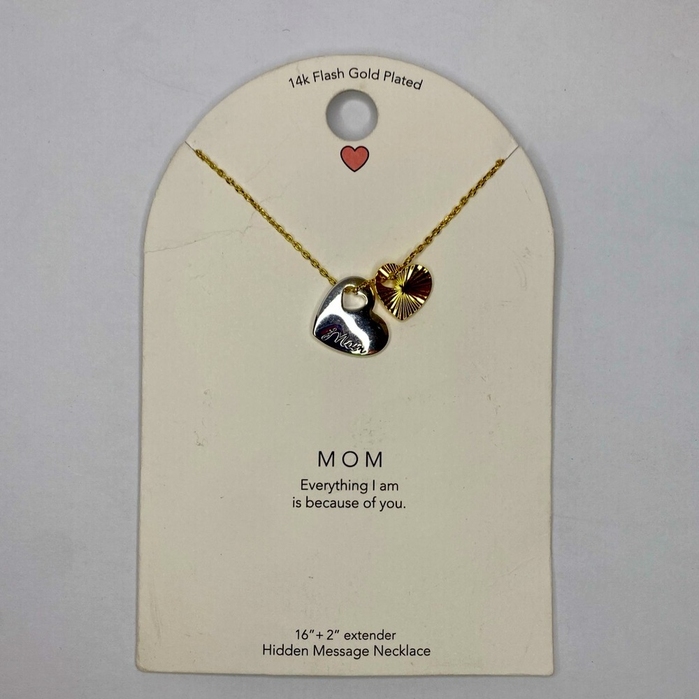 14k Flash Gold Plated MOM Necklace